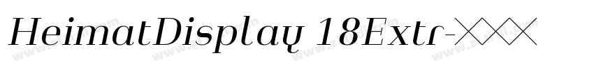 HeimatDisplay 18Extr字体转换